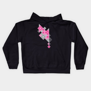 squares and triangles Kids Hoodie